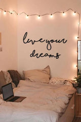 Laser Cut Live Your Dreams Wall Decor Wooden Decorative Wall Painting - Swordslife