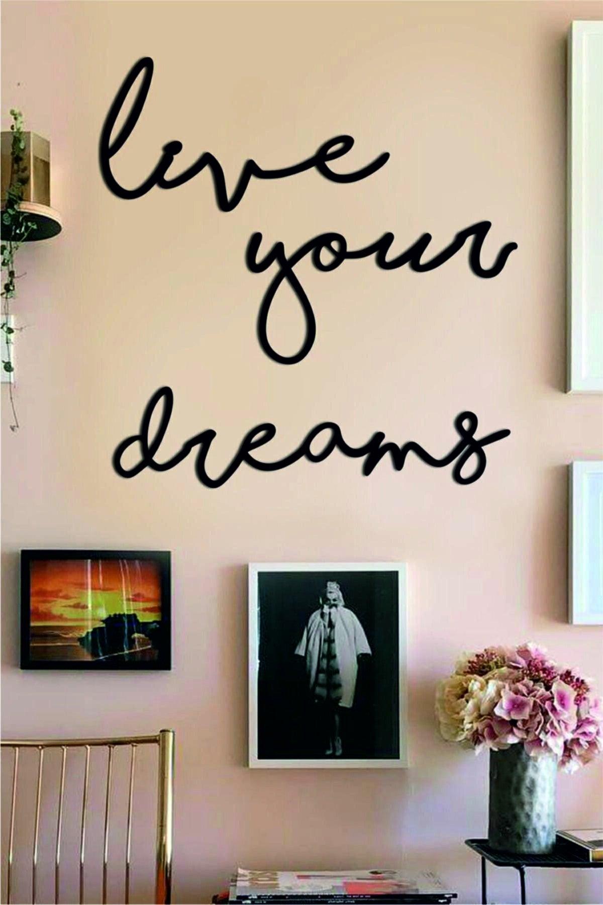 Laser Cut Live Your Dreams Wall Decor Wooden Decorative Wall Painting - Swordslife