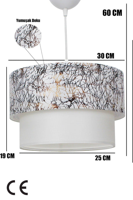 Foiled Triple Lampshade And Chandelier Set Bedroom Lighting - Swordslife