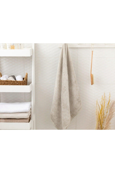 Leafy Bamboo Bath Towel 70x140 Cm Beige - Swordslife