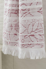 Leafy Bamboo Face Towel 50X90 Cm Powder Pink