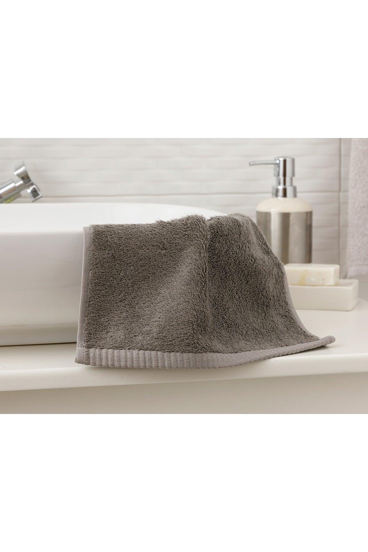 Leafy Bamboo Hand Towel 30x50 Cm Dark Gray - Swordslife