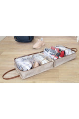 Leather Handle Shoe Carry Bag Travel