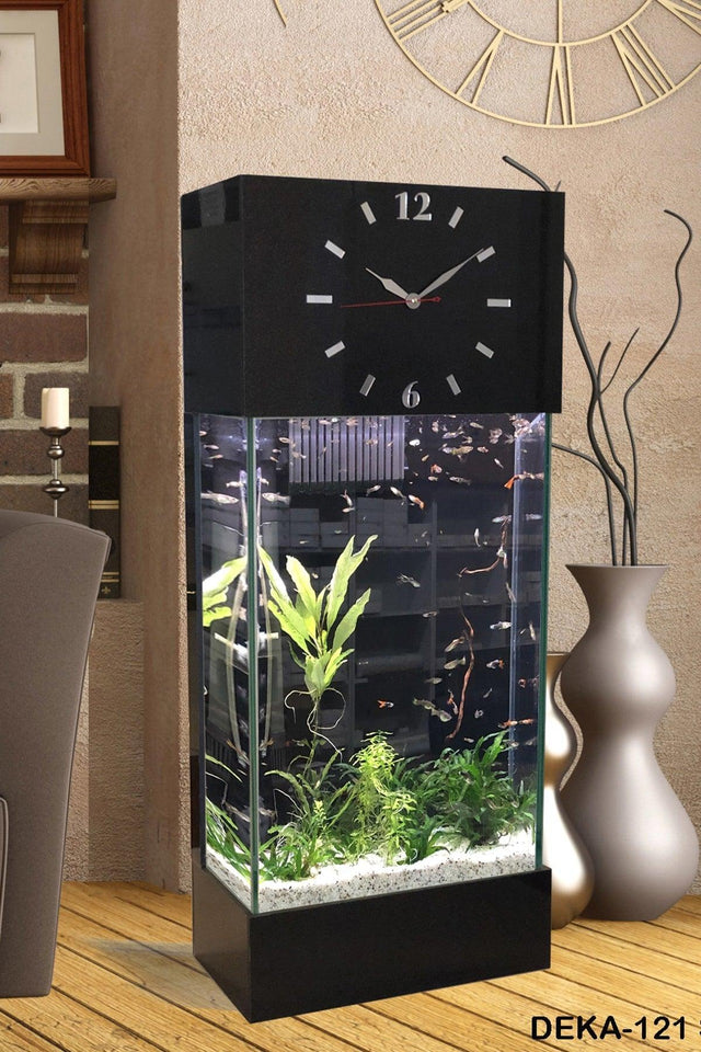 Led Light Clock Tower Aquarium Deka-121 Black