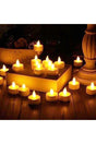 Led Candle Tealight Illuminated Smokeless Flamed Yellow Led Candle With 24 Battery Included - Swordslife