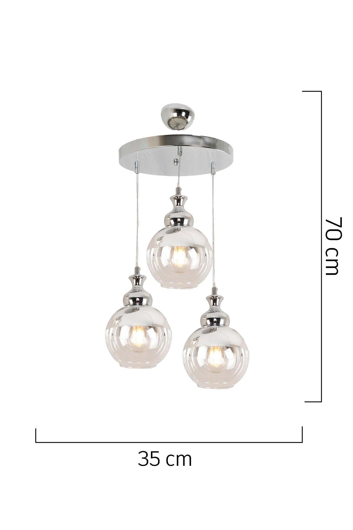 Leon 3 Pcs Round Pendant Lamp Sport- Hall Chandelier - Swordslife