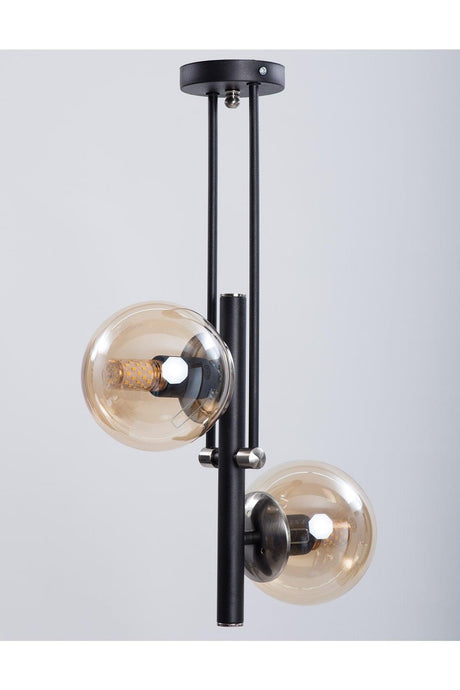 Libra Black Nickel Honey Glass Chandelier - Swordslife