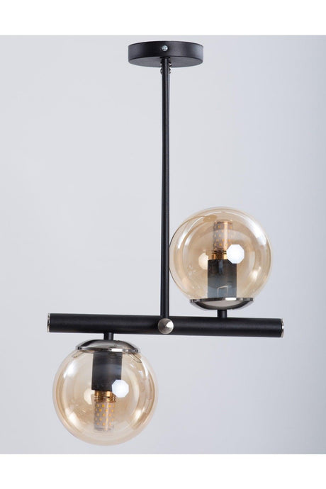 Libra Black Nickel Honey Glass Chandelier - Swordslife