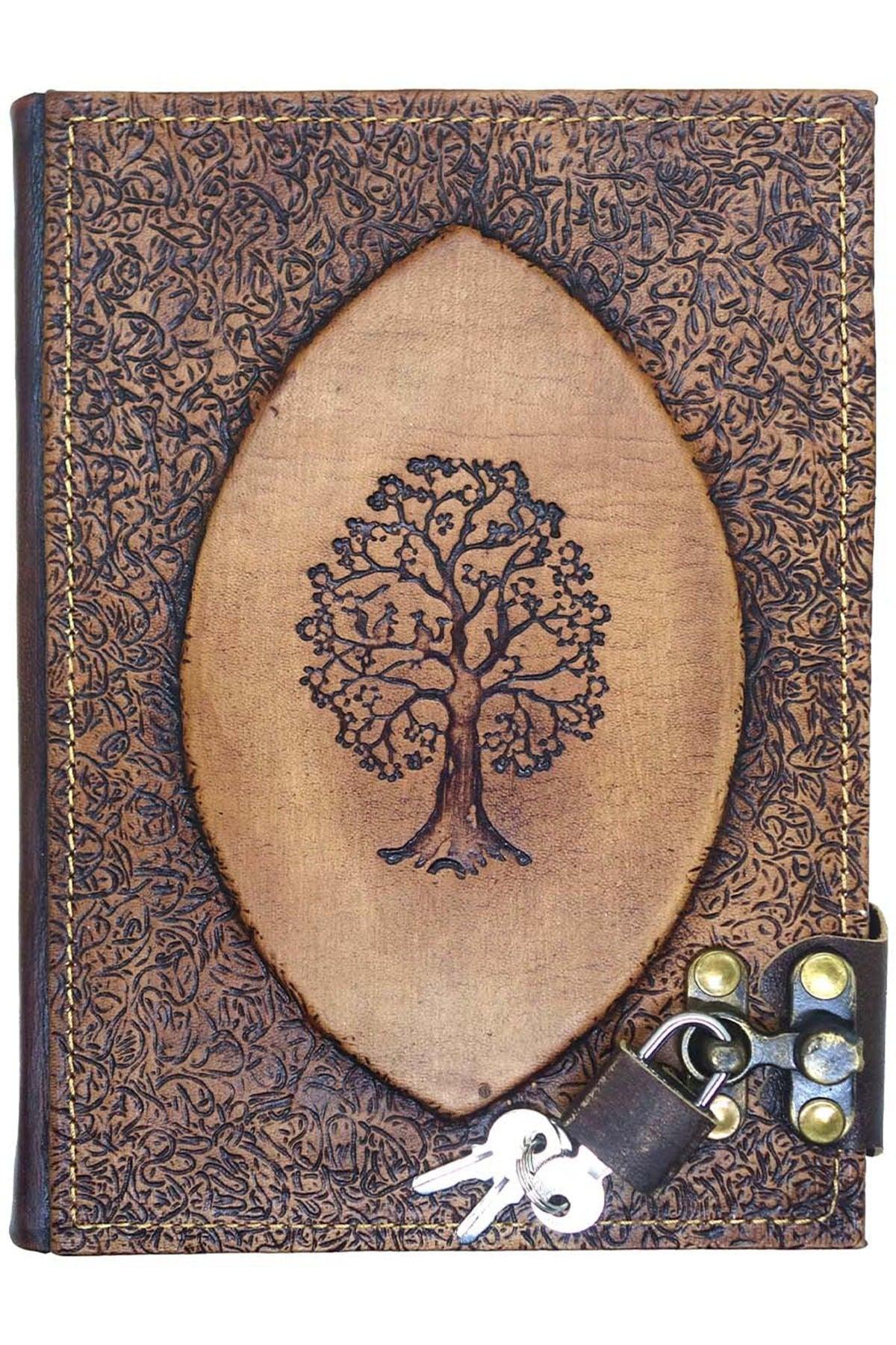 Tree of Life (Confidential) Locked Leather Notebook