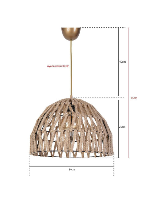 Ligament Jute Chandelier Hnmd-42 - Swordslife