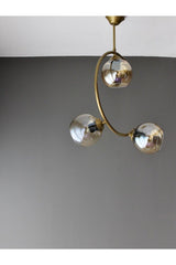 Lighting C Arm Tumbled Honey Glass Chandelier - Swordslife