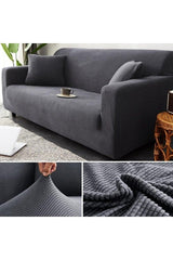 Lycra Stretch Elastic Flexible Washable Square Pattern Triple Jeans Cover Sofa Cover - Swordslife