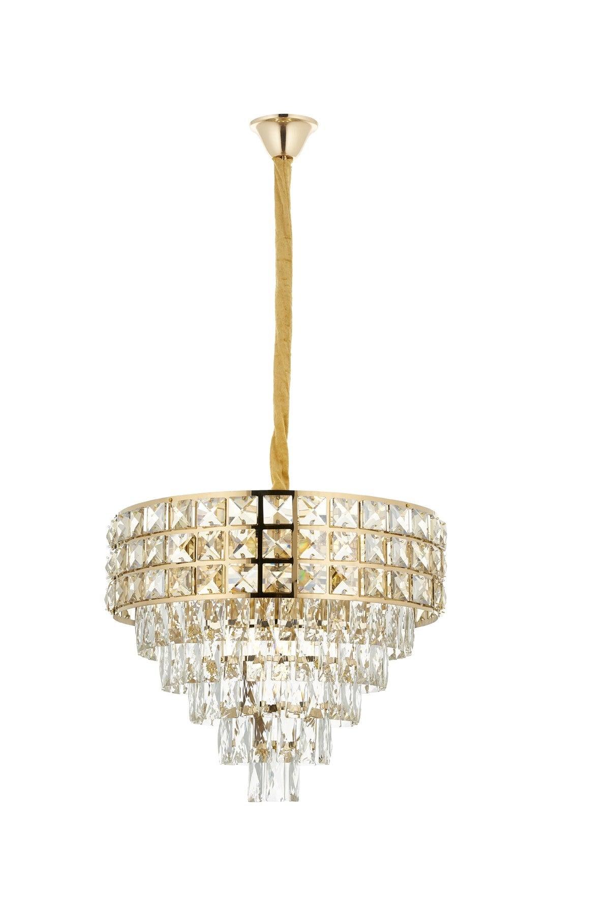 Liliana 50 Yellow Crystal Stone Chandelier - Swordslife