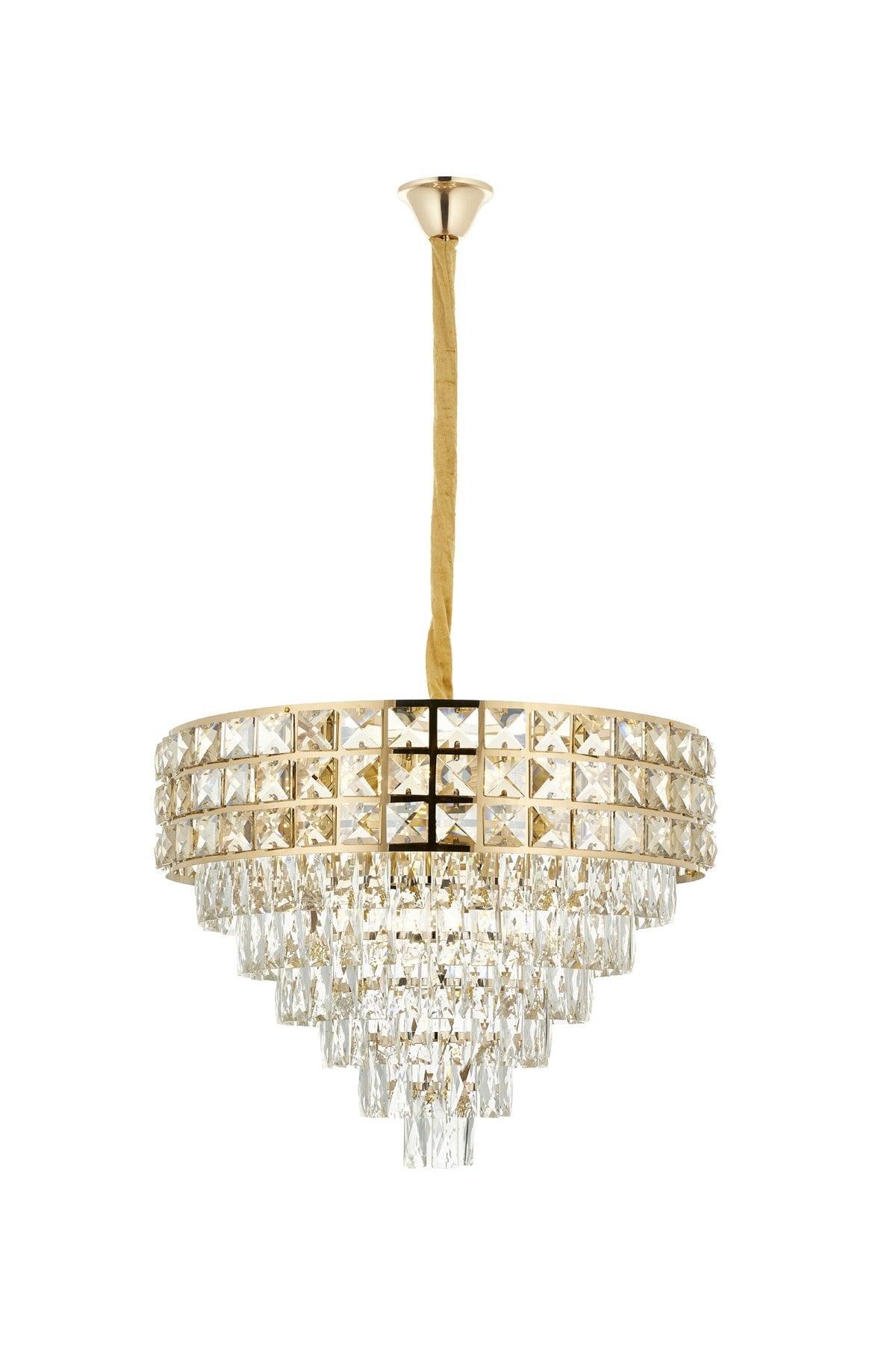 Liliana 60 Yellow Crystal Stone Chandelier - Swordslife