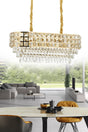 Liliana 80's Yellow Crystal Stone Chandelier Over the Dining Table - Swordslife