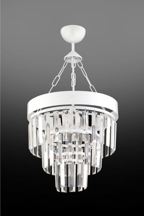 Linda 30 White Crystal Stone Chandelier - Swordslife