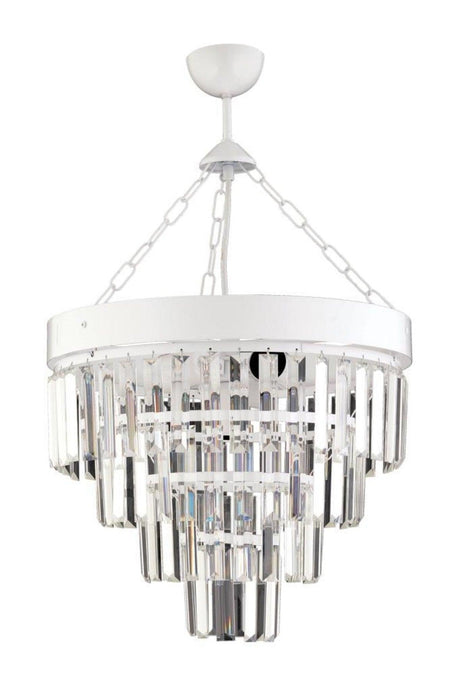 Linda 40's White Crystal Stone Chandelier - Swordslife