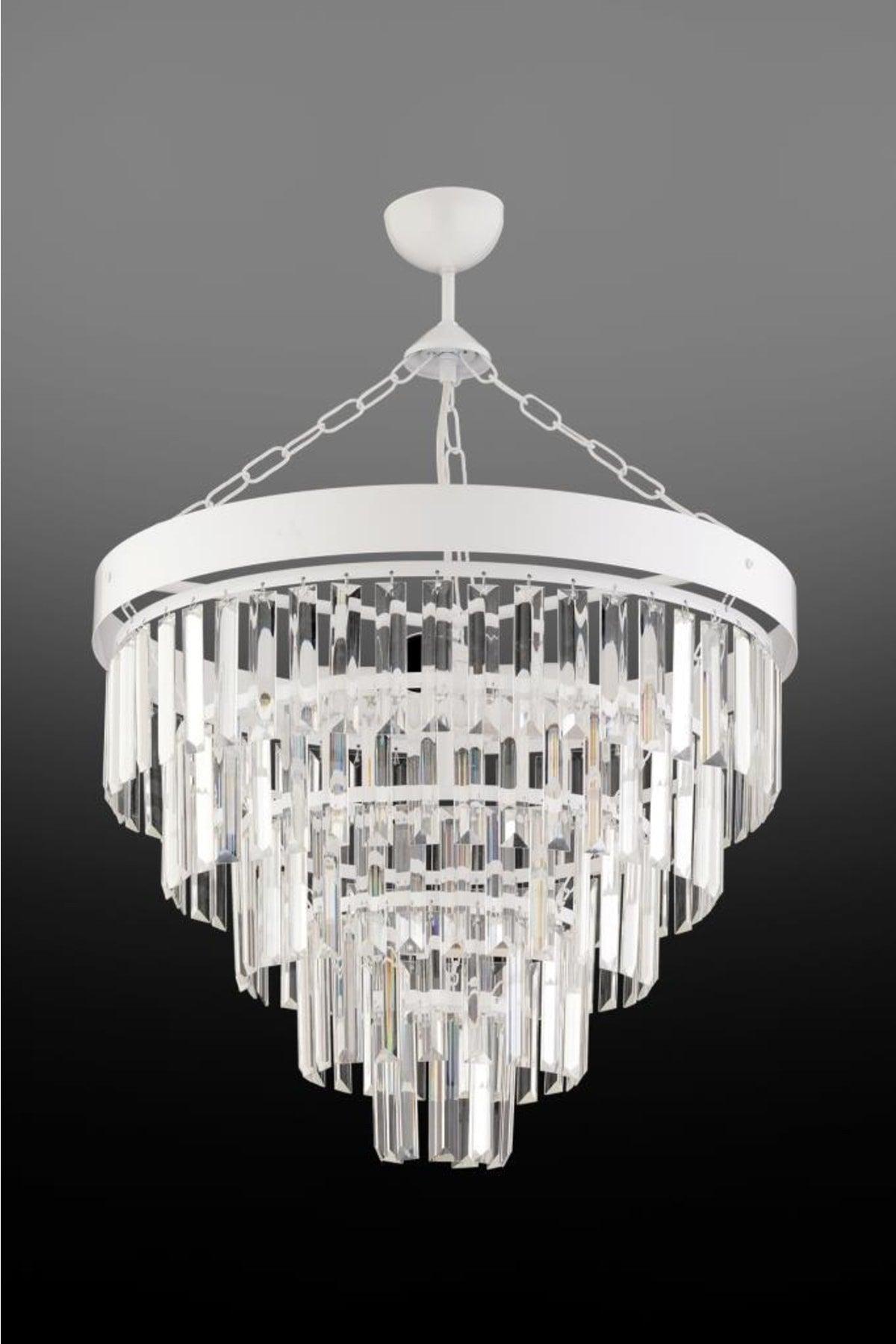 Linda 50 Pcs White Crystal Stone Chandelier - Swordslife