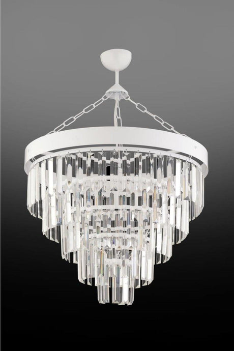 Linda 50 Pcs White Crystal Stone Chandelier - Swordslife