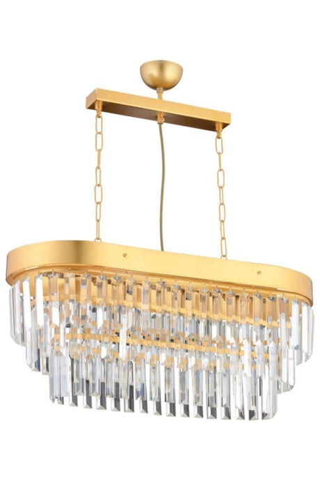 Linda Dining Table Gold Crystal Stone Chandelier - Swordslife