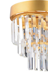 Linda Dining Table Gold Crystal Stone Chandelier - Swordslife