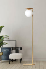 Linda Yellow Metal Body White Glass Design Luxury Floor Lighting Floor Lamp - Swordslife