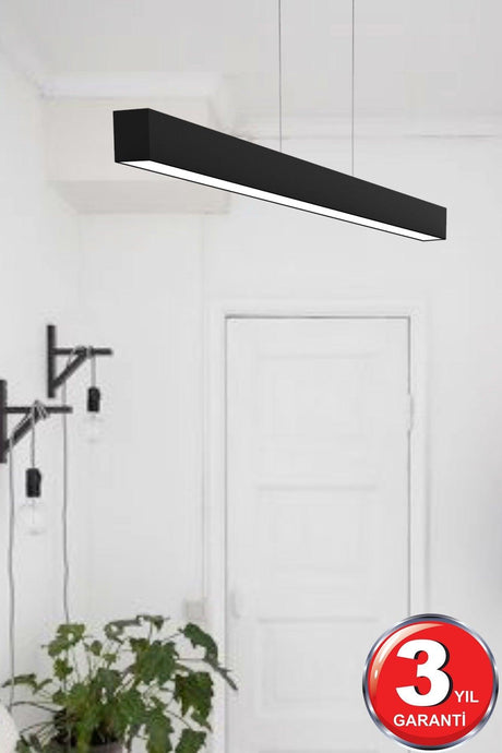 Linear-80 (Black Case, Daylight) Led Pendant Lamp Led Chandelier - Swordslife