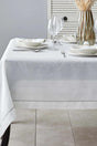 Linen Silver 13 Piece Table Cloth Set - Swordslife