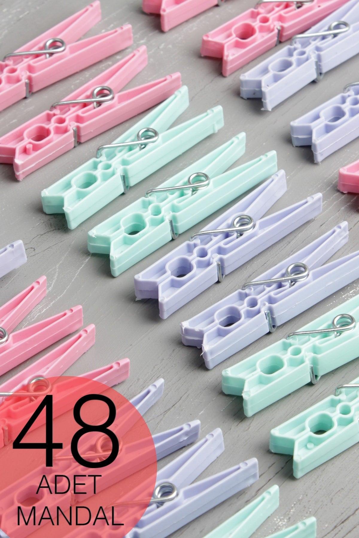 Laundry Pegs 48 Pieces Plastic Pegs