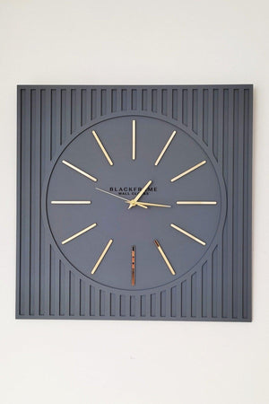 - Lines Effects Series Special Design Wall Clock - Anthracite & Gold - 50x50cm - Swordslife