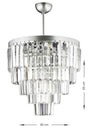 Linsa 40 Cm Crystal Glass Stone Luxury Chandelier - (SILVER GILT) - Swordslife