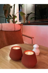 Liny 2 Pcs Terracotta Tealight Candle Holder. - Swordslife