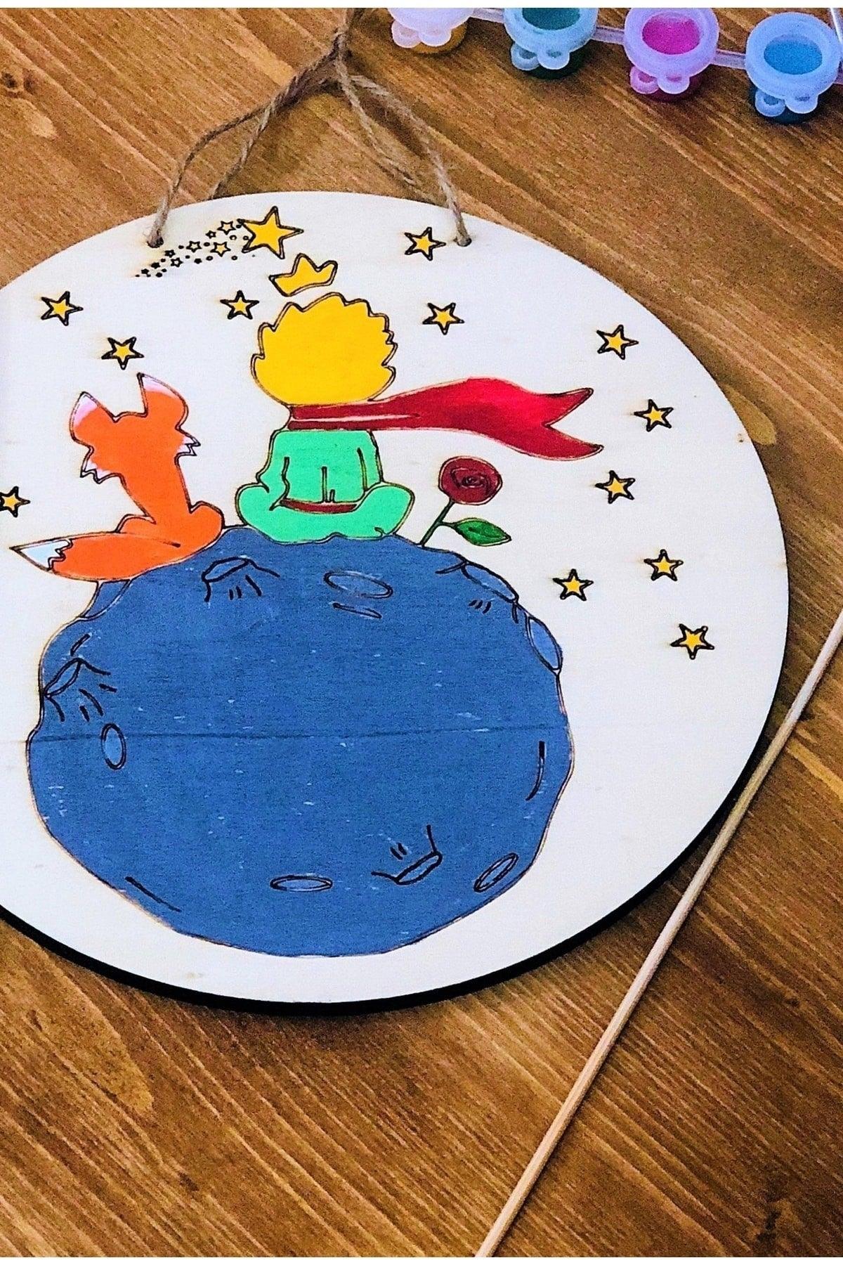 The Little Prince Planet Themed Wood Painting