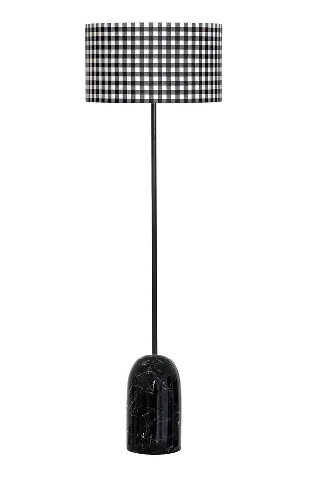 Lmd-mda01 Black Single Leg Floor Lamp - Black Plaid - Swordslife