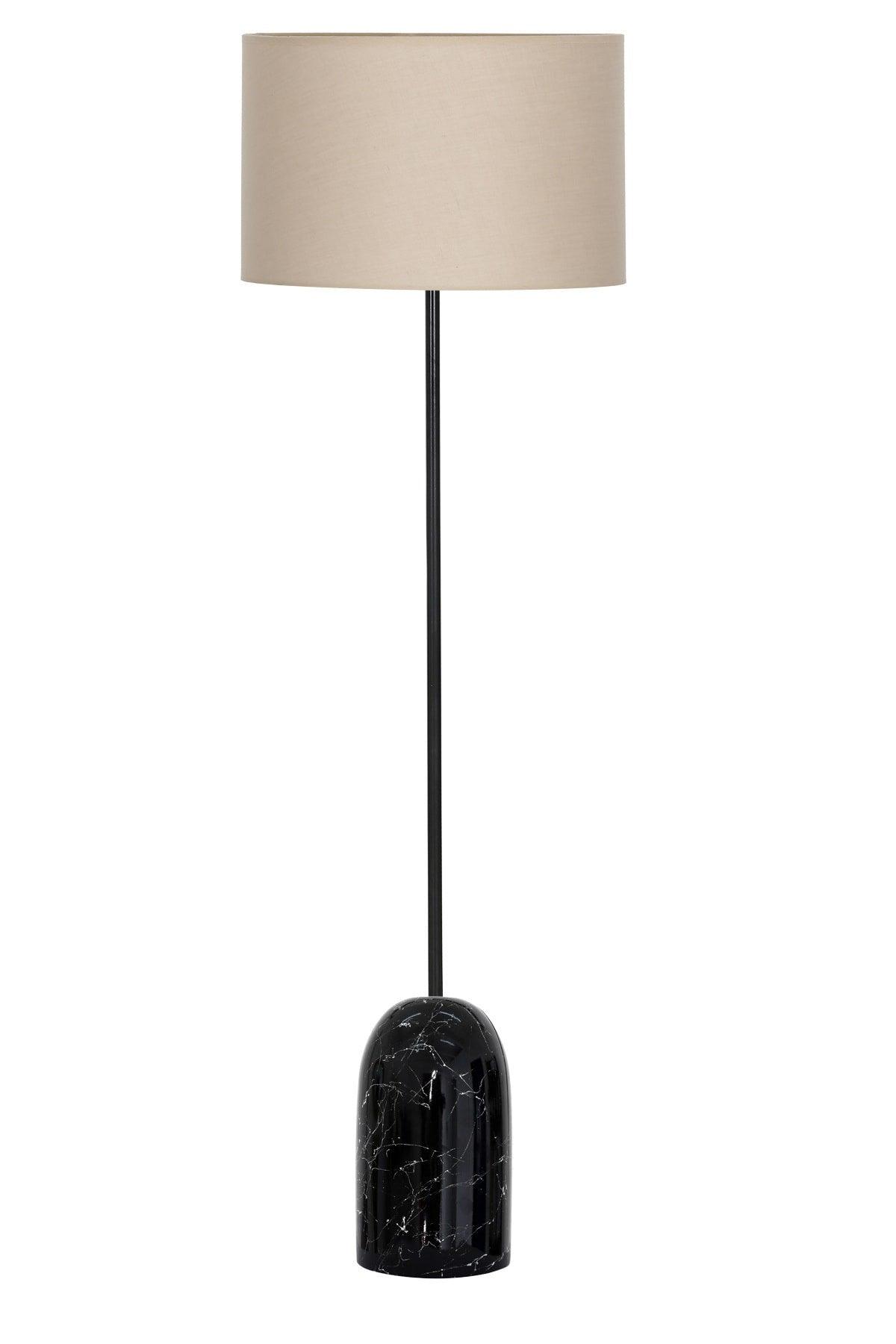 Lmd-mda01 Black Single Leg Floor Lamp - Cream - Swordslife