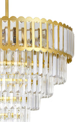 Lora 55 Cm Luxury Chandelier with Crystal Glass Stone - (Yellow Gilding) - Swordslife