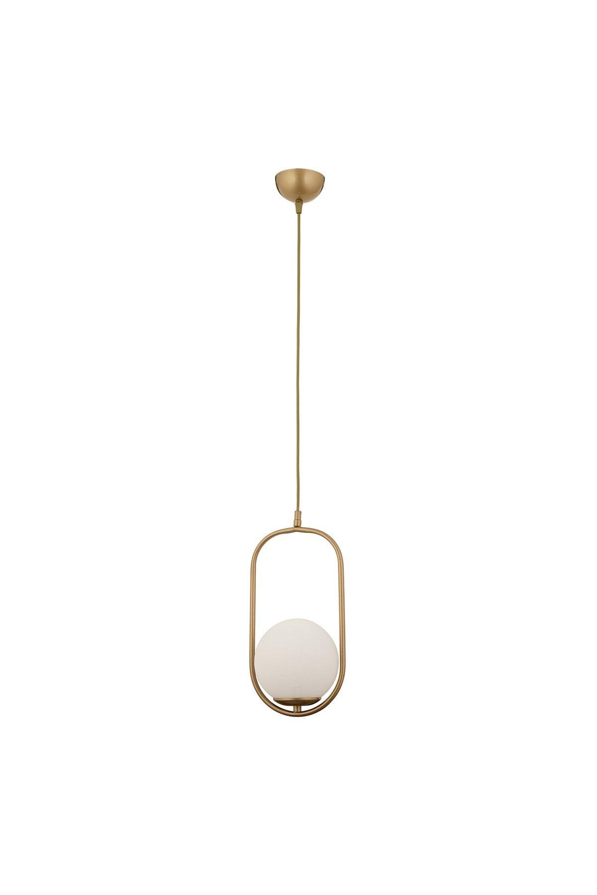 Lorin Single Tumbled Pendant Lamp Modern with White Glass