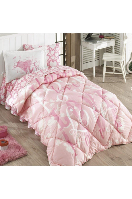 Love Pink - Poplin Single Bedding Set - Swordslife