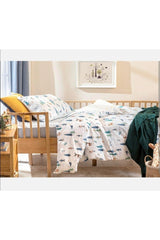 Lovely Winter Cotton Kids Duvet Cover 160x220 Cm White - Swordslife