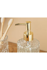 Lucia Glass 3 Pcs Bathroom Set 8x8x18cm 8x10cm