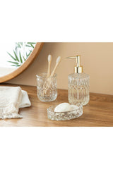 Lucia Glass 3 Pcs Bathroom Set 8x8x18cm 8x10cm