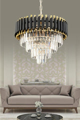 Luna 50's Black-gold Luxury Crystal Stone Chandelier - Swordslife