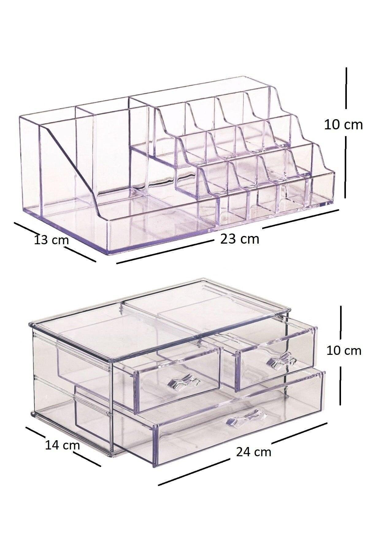 Lux Acrylic 2 Pcs Makeup Drawer Makeup