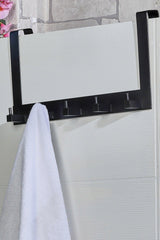 Luxe Behind Door 5 Pcs Black Metal Hanger - M3