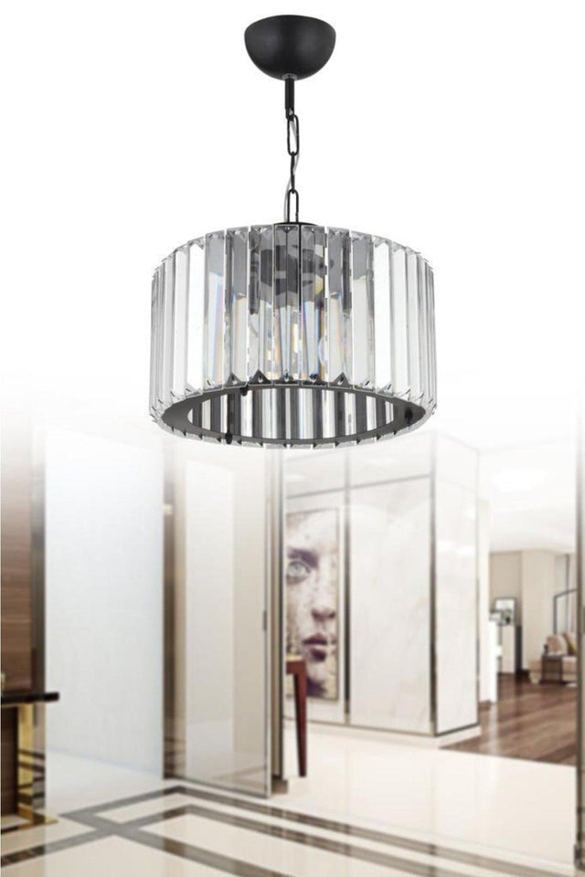 Luxury Diamond 25 Cm Black Luxury Crystal Stone Chandelier - Swordslife