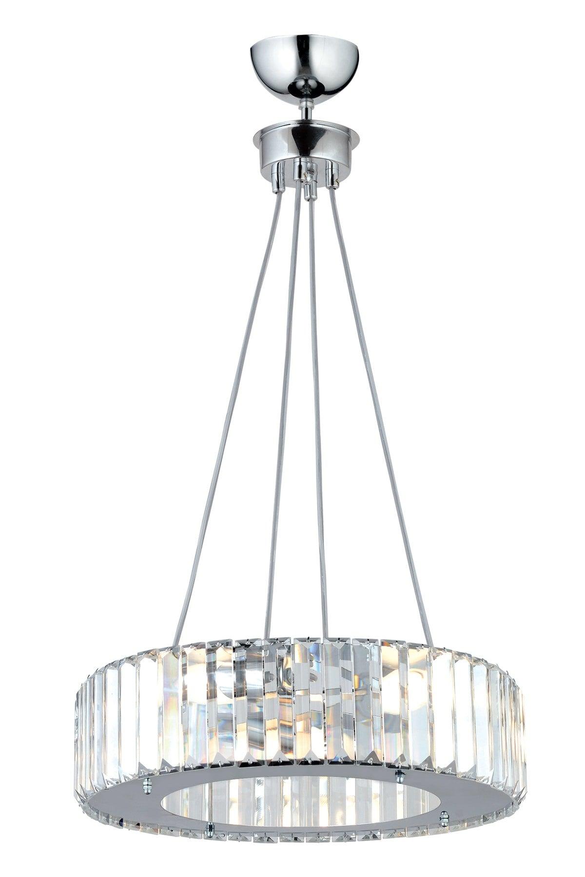 Luxury Diamond 37 Cm Chrome Chandelier