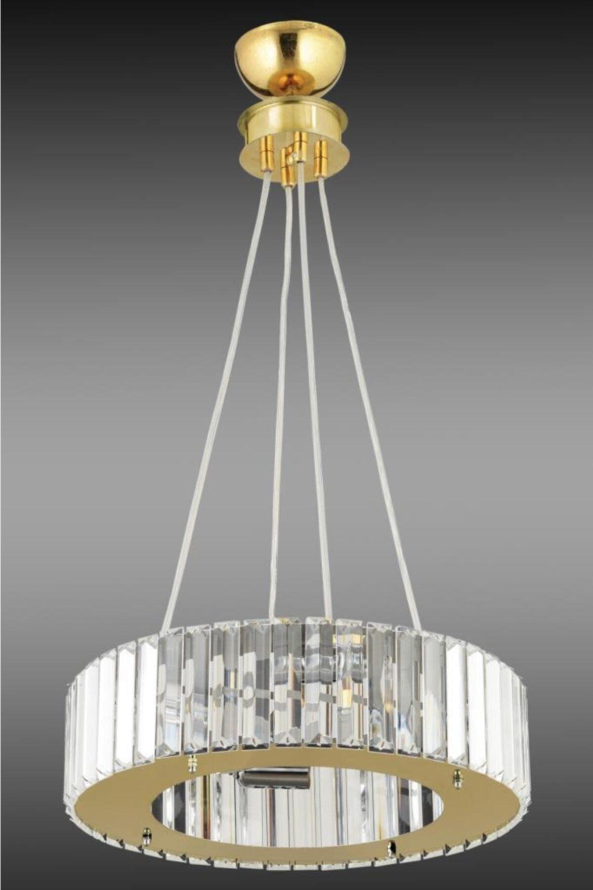 Luxury Diamond 37 Cm Gold Luxury Crystal Stone Chandelier - Swordslife