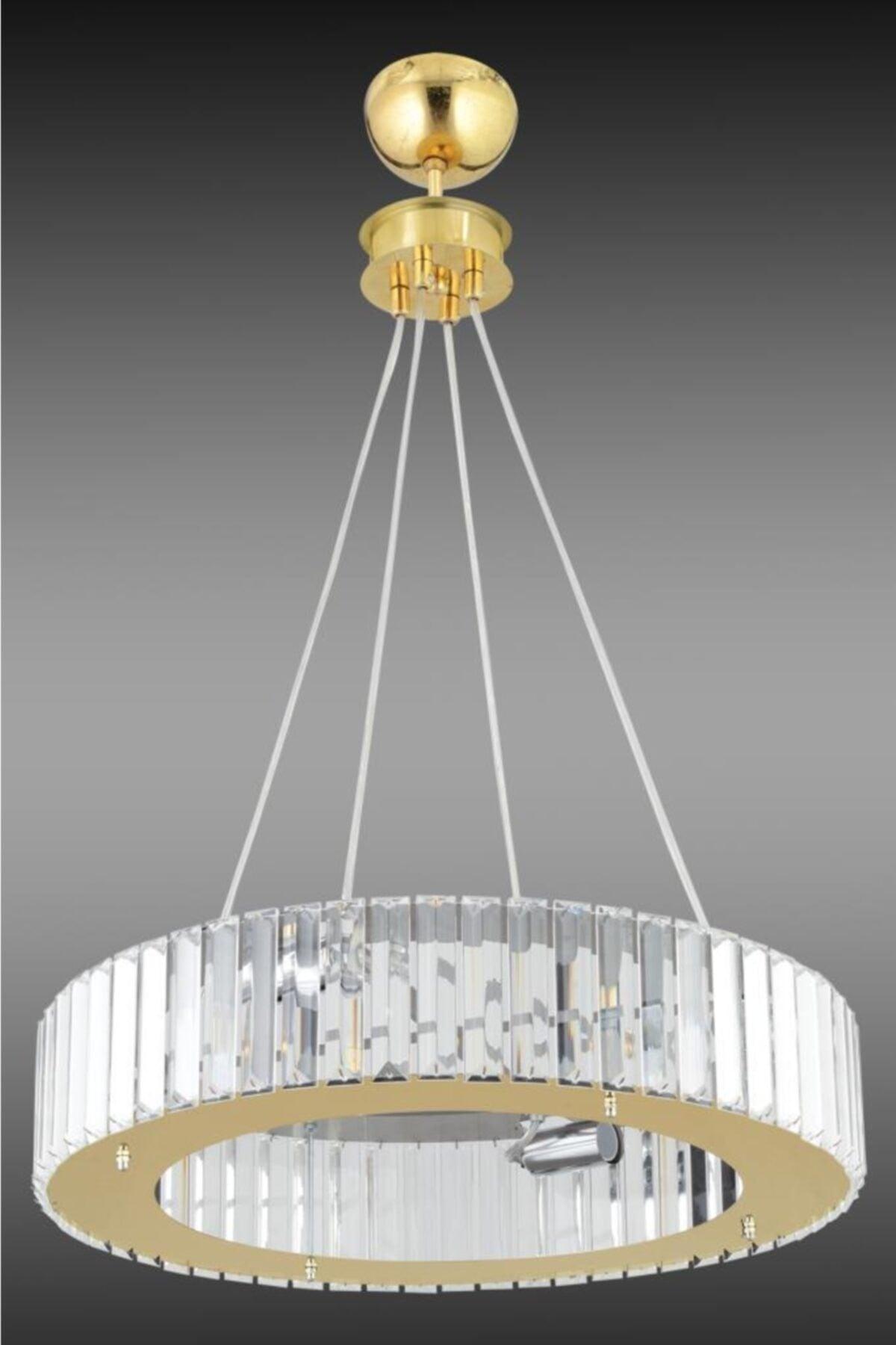 Luxury Diamond 47 Cm Gold Luxury Crystal Stone Chandelier - Swordslife