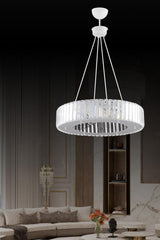 Luxury Diamond 47 Cm White Chandelier - Swordslife