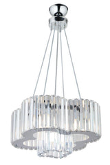 Lux Diamond Daisy Chrome 5 Pcs Double Decker Chandelier - Swordslife